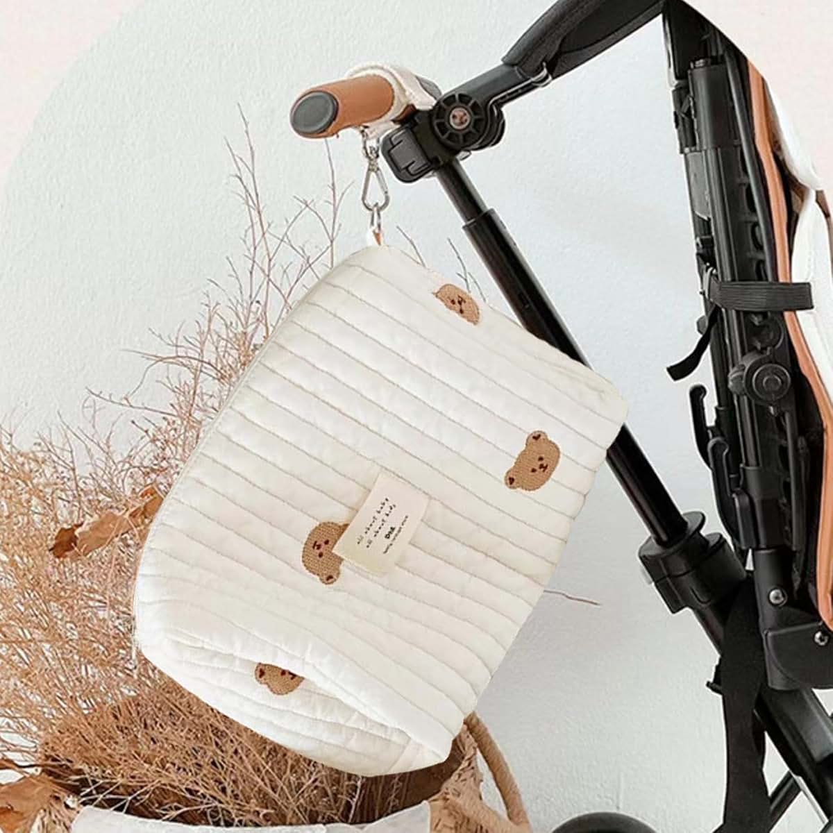 BabyOneStop Stroller Organizer Stroller Caddy Cute Bear Pattern