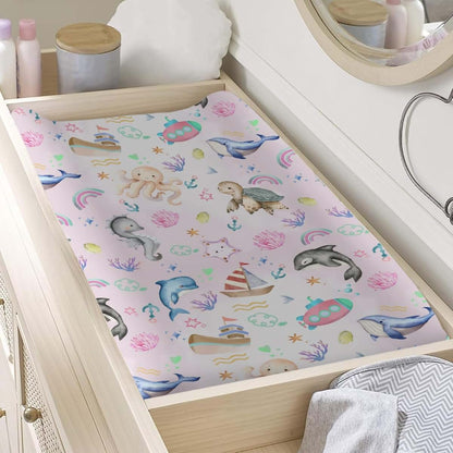 Kastlee Sea Animals Baby Changing Pad Cover