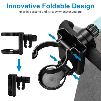 Accmor Stroller Cup Holder With Phone Holder And 360 Degree Rotation