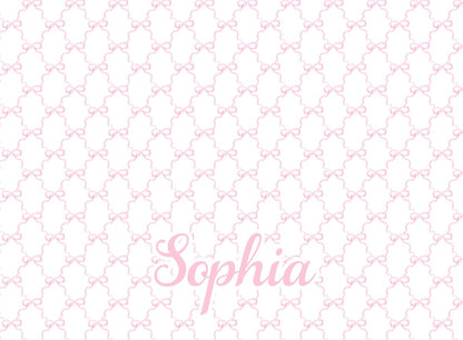 Girls Love A Monogram Personalized Baby Blanket With Coquette Bow (photo 2)