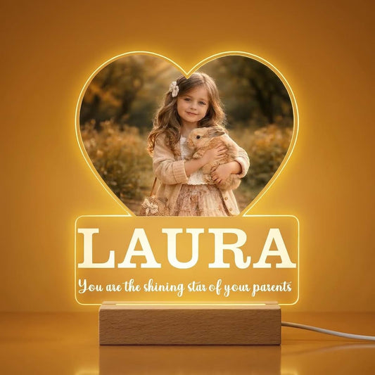 LumiNest Gifts Personalized Baby Nursery Night Light - Custom Kids Room Decor