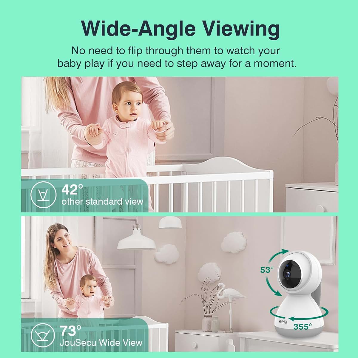 JouSecu Add-On Baby Camera Unit For B152 Max 2 Cameras