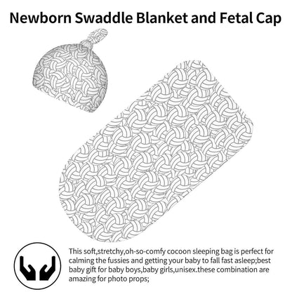Qiohoey Volleyball Newborn Swaddle Blanket And Beanie Hat Set (photo 3)