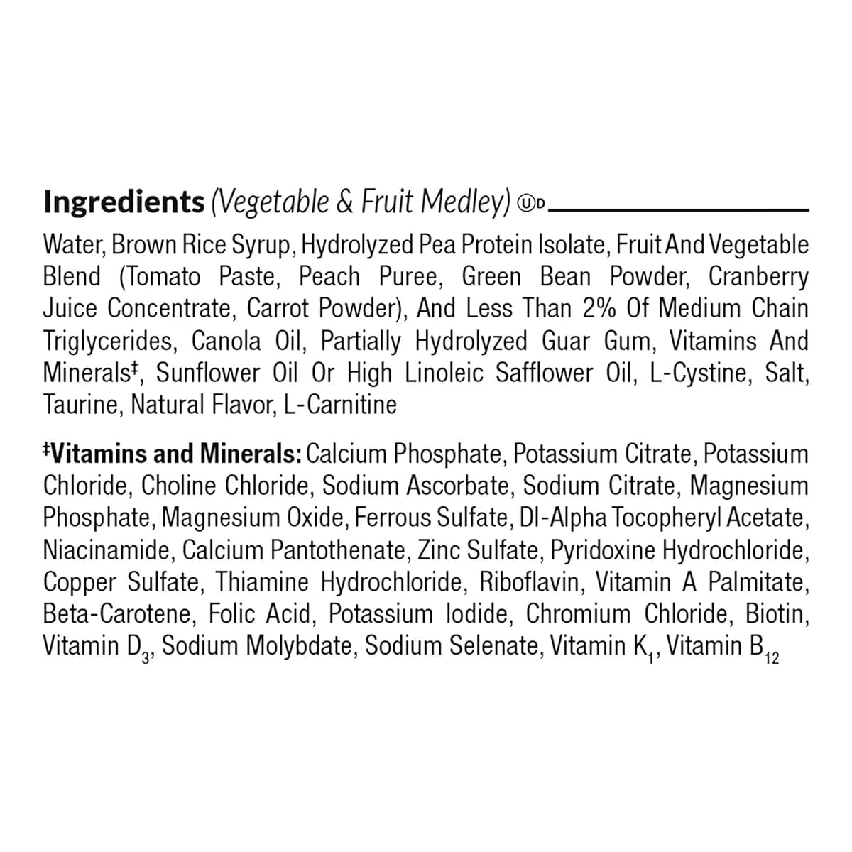 Compleat Pediatric Peptide 1.0 Vegetable and Fruit Tube Feeding Meal