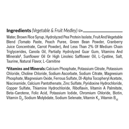 Compleat Pediatric Peptide 1.0 Vegetable and Fruit Tube Feeding Meal