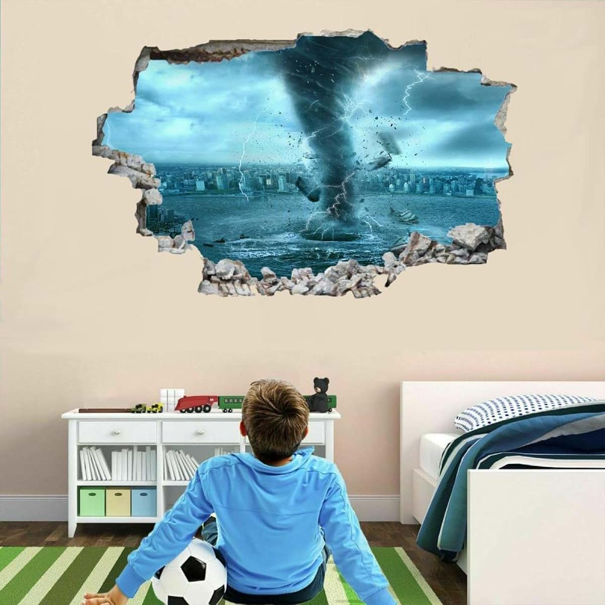 Kuletkear Tornado Landscape 3D Wall Decor Mural