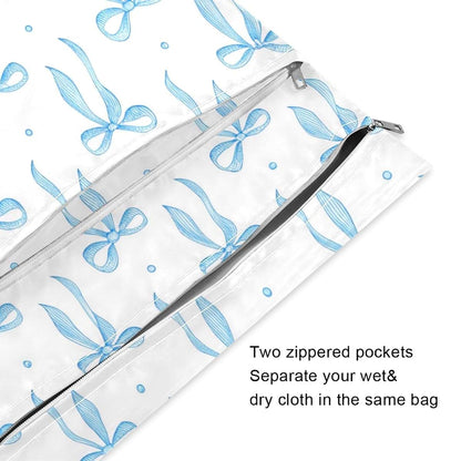 JUZIHAI Wet Dry Bags 2 Pack, Waterproof with Zippered Pockets