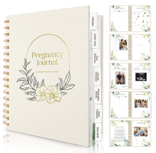 Molekaus Pregnancy Journal 146 Pages 8.5x11 Inch Ultrasound Scrapbook Gift Box