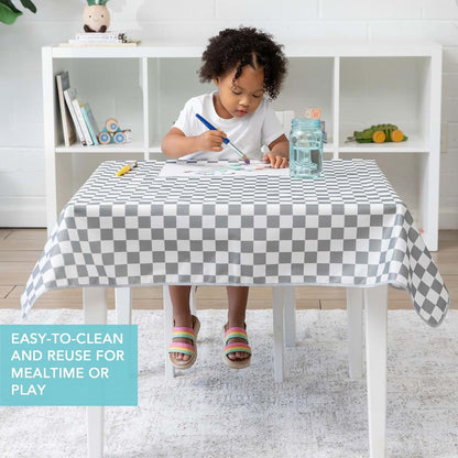 Bumkins Baby Splat Mat 42x42 Inch Waterproof Reusable Gray