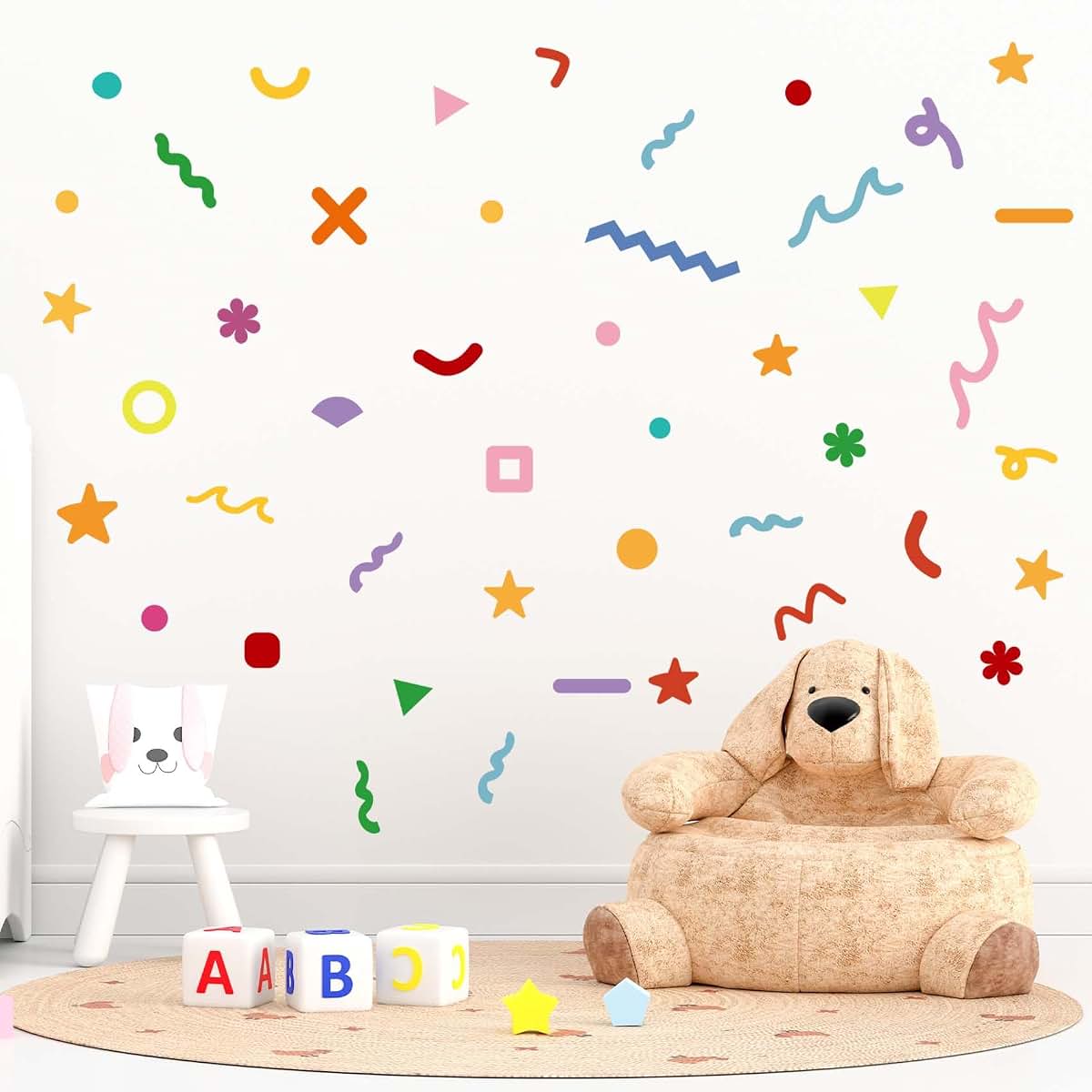 Jiabeius Colorful Sprinkle Confetti Wall Stickers, Peel and Stick DIY Decals