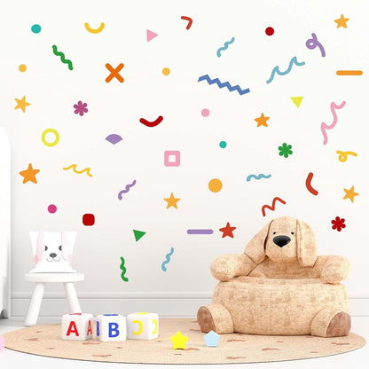 Jiabeius Colorful Sprinkle Confetti Wall Stickers, Peel and Stick DIY Decals