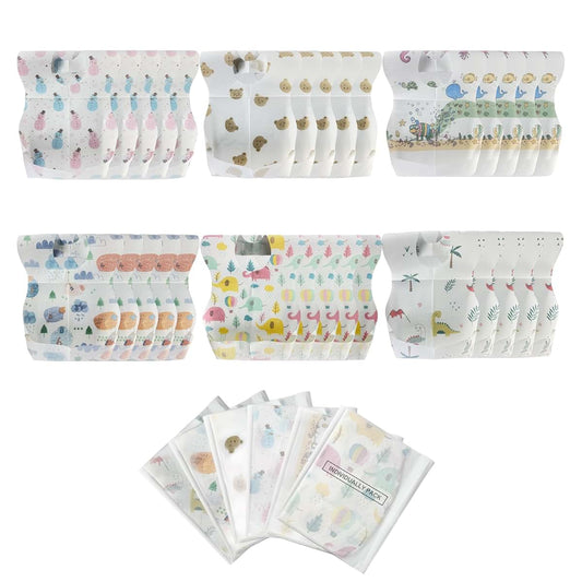 WOOWME 30 Pcs Disposable Bibs Baby for Toddler Feeding