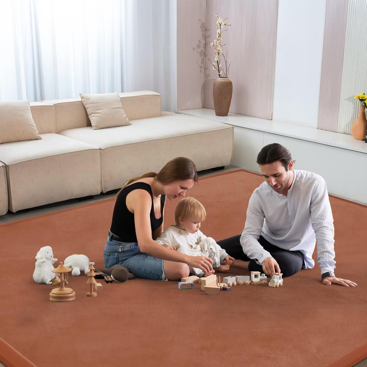 ILPEOD Baby Play Mat 59"x59" Elastic Foam