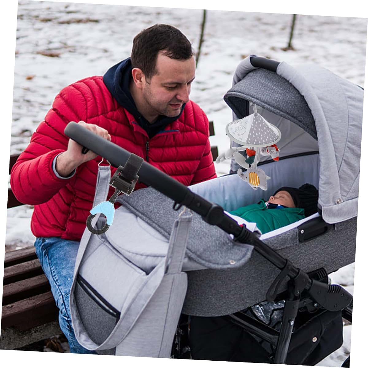 Kisangel 2-Pack Hanging Stroller Hooks for Bags, ABS