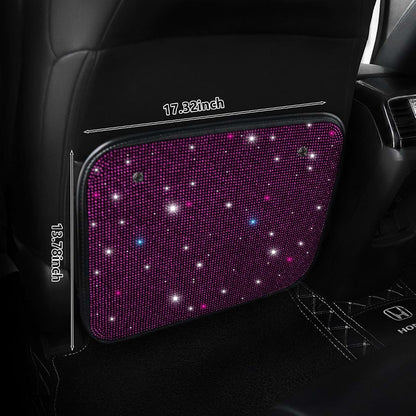 ELKOHA Sparkling Diamond Car Back Seat Kick Protectors 2pcs (photo 2)