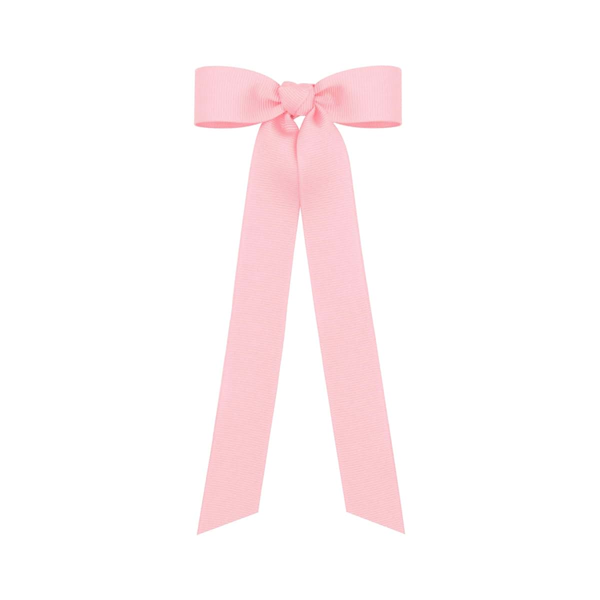 Wee Ones Girls' Mini Grosgrain Bowtie with Knot Wrap and Stream Tails, 8" Streamer, Light Pink