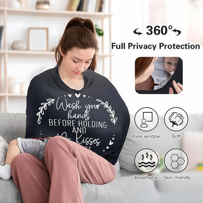 Tttllnn Breathable Nursing Cover With No Touching Sign