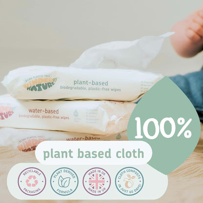 Kinder by Nature Plant Based Wipes - Biodegradable and Compostable