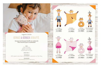 Farm Buddies George Giraffe Organic Cotton Blankie