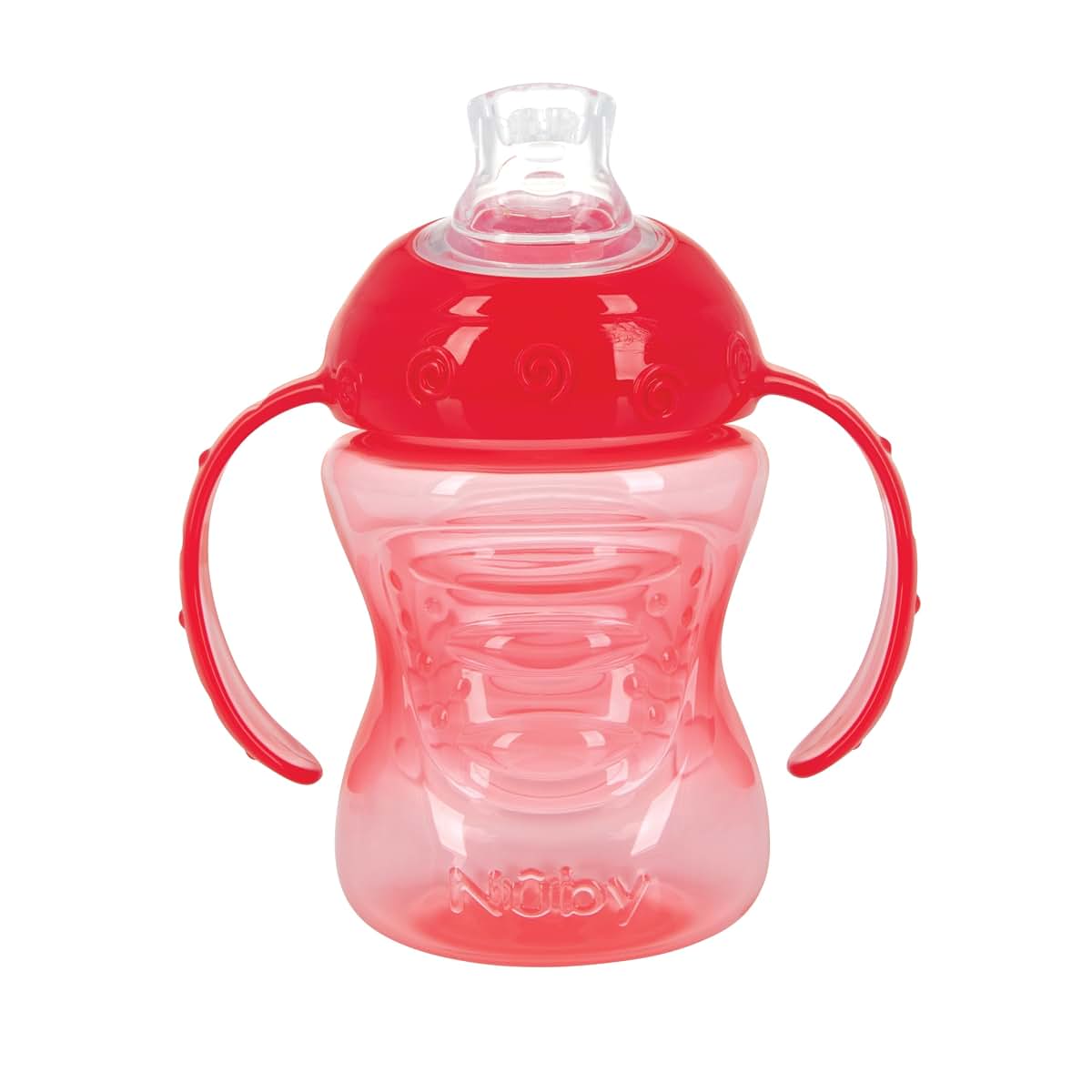 Nuby Grip N' Sip Soft Spout Trainer Cup, Red