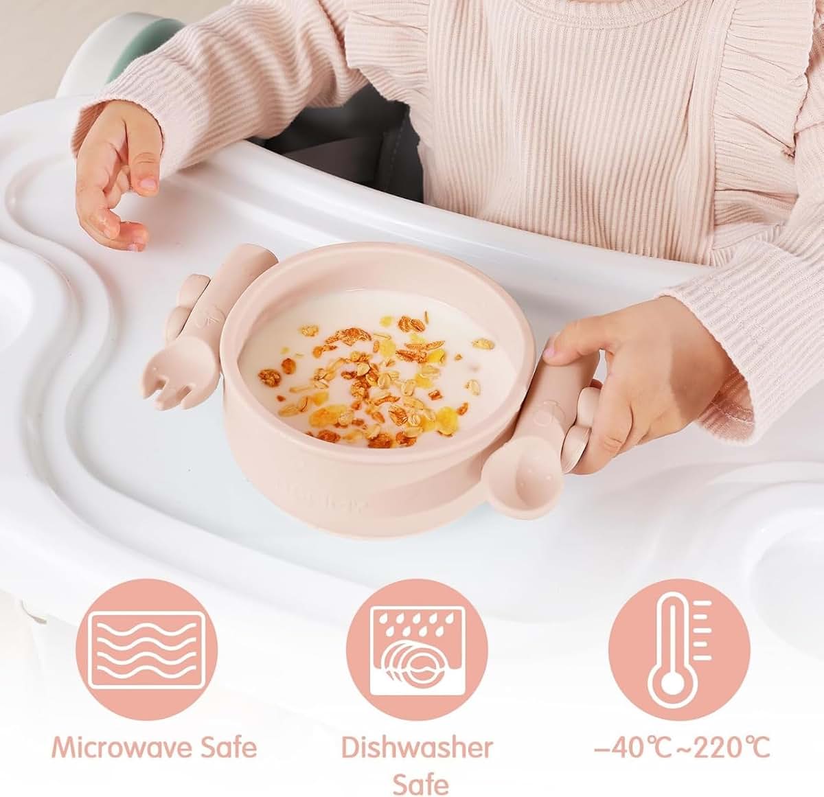 Dommy Baby Suction Bowl With Spoon And Fork Set (photo 2)