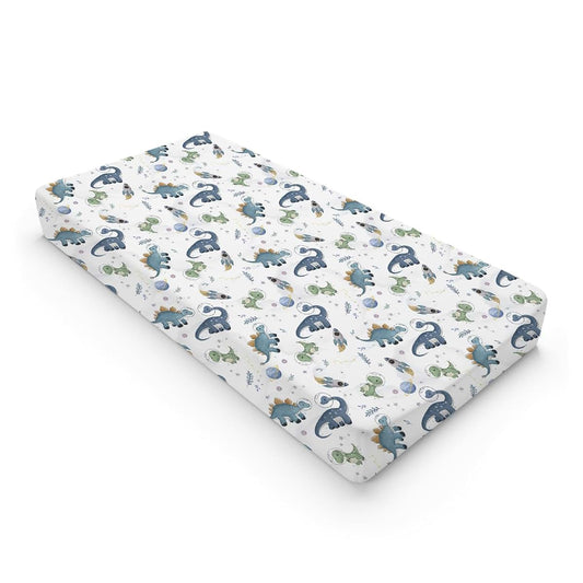Dinosaur Space Pattern Changing Pad Cover for Nursery Decor