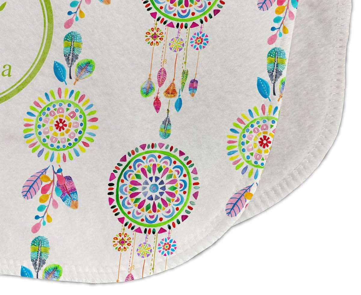 Baby Milano Personalized Dreamcatcher Burp Cloth - Fleece w/Name and Initial (photo 3)