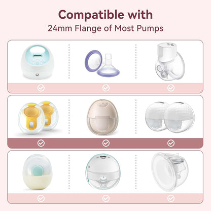 TOVVILD 19mm Flange Inserts for 24mm Breast Pump Flanges, 4 Pack
