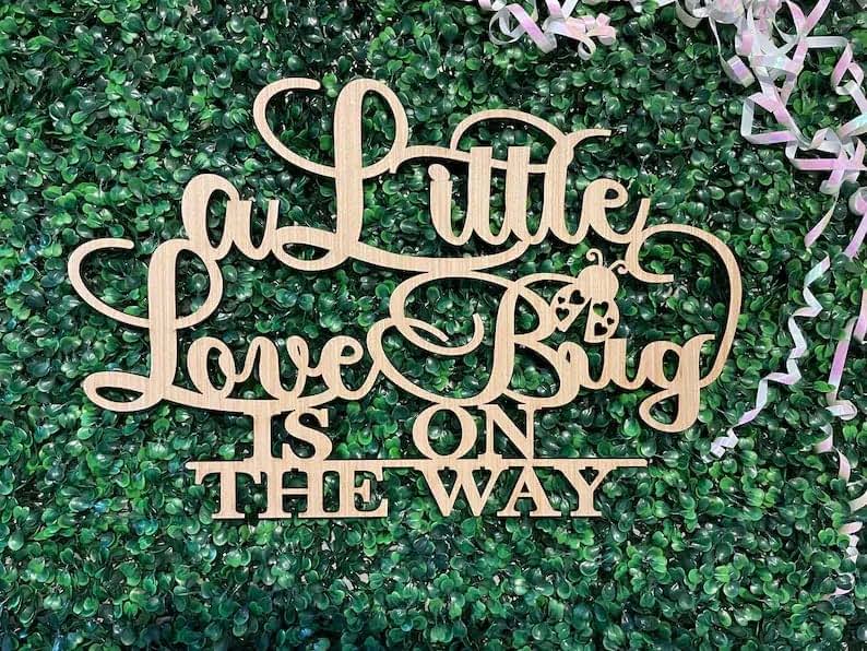 Qwtowfm Little Love Bug Baby Shower Sign