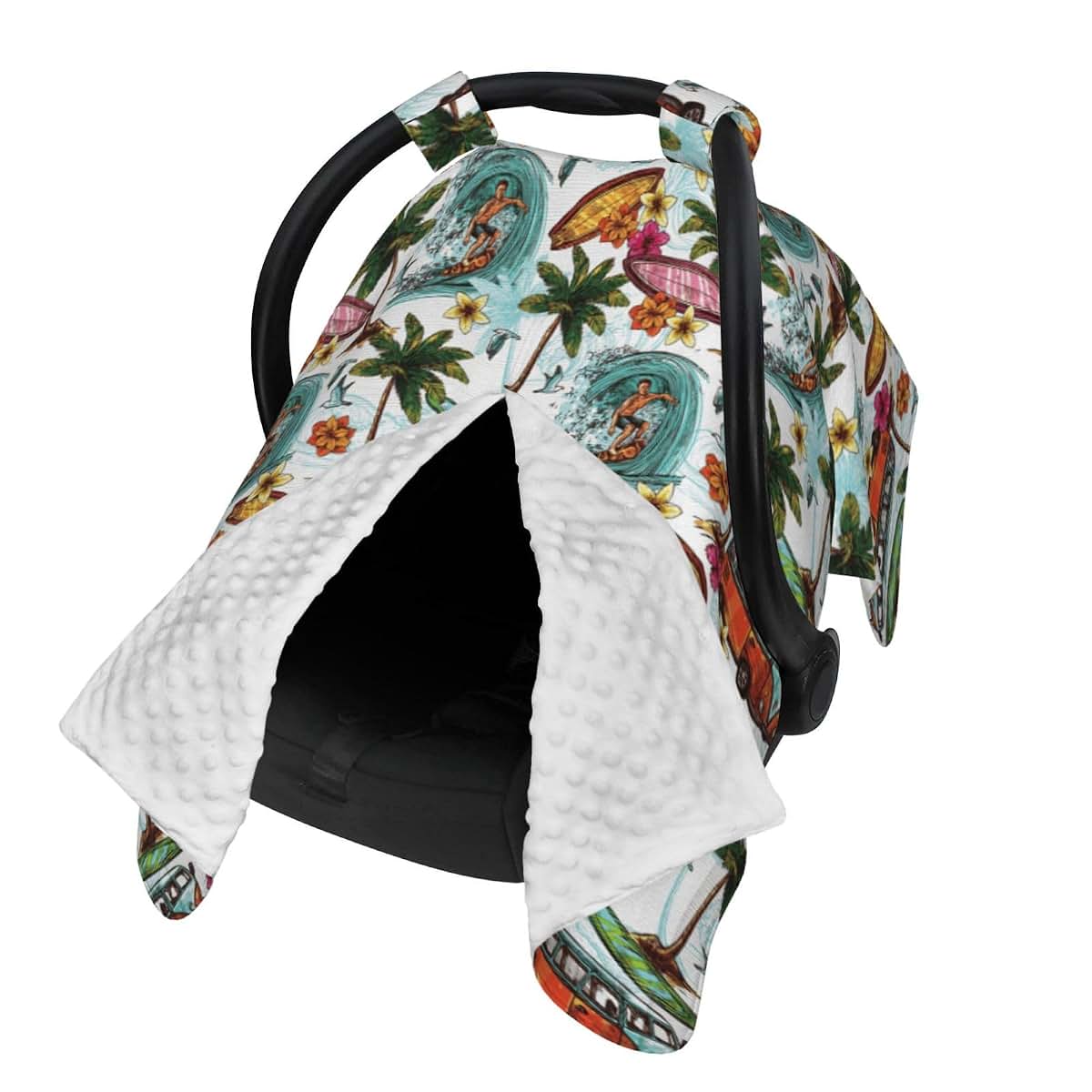 UVWXYZABC Hawaiian Surfer Baby Car Seat Canopy Cover, Nursing Cover for Newborn, Western Baby Stuff Stroller Cover for