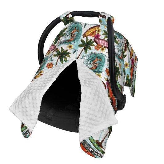 UVWXYZABC Hawaiian Surfer Baby Car Seat Canopy Cover, Nursing Cover for Newborn, Western Baby Stuff Stroller Cover for