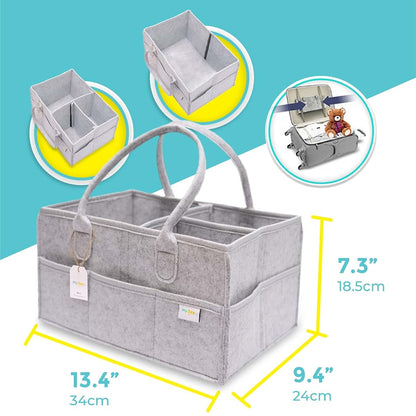 MyJoy Premium Diaper Caddy Organizer - 30+ Diapers Storage