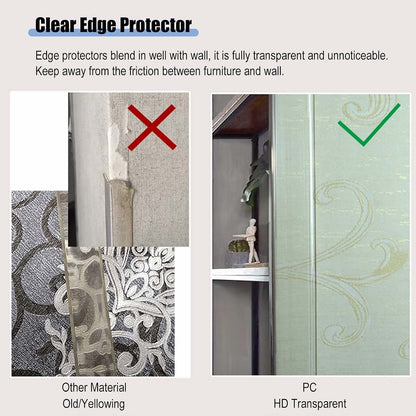 ERRULAN Transparent Wall Edge Protector, Clear Corner Guard, 3x150cm