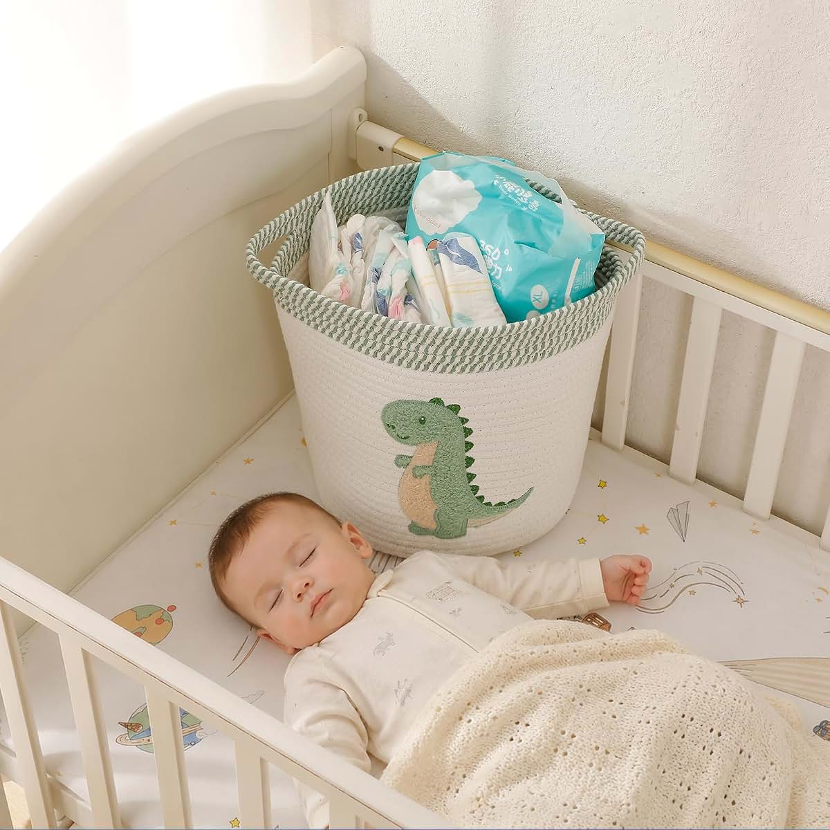 INough Baby Hamper Large Toy Storage Basket for Toddlers Boys, Dinosaur Room Decor (photo 2)