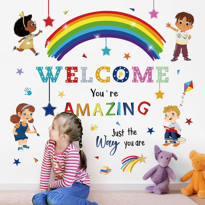 wondever Reading Corner Rainbow Wall Decals Inspirational Wall Stickers (photo 4)