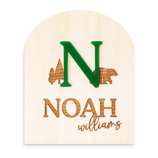 SugoiDesign Personalized 3D Newborn Baby Name Announcement Sign