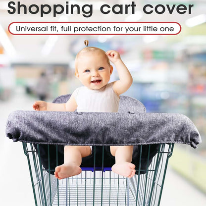 LiPang Cotton Shopping Cart Cover for Baby with Storage Pouch, Foldable, Machine Washable
