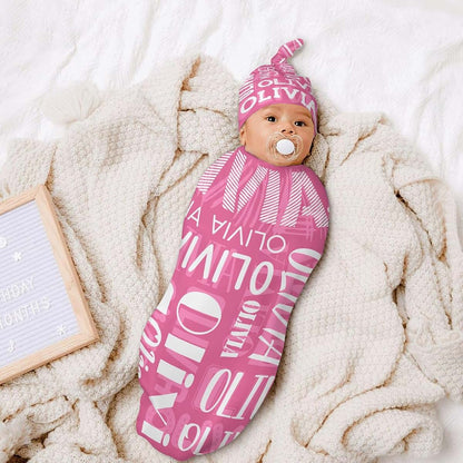 YallLocoMo Personalized Swaddle Blanket and Hat Set (photo 4)