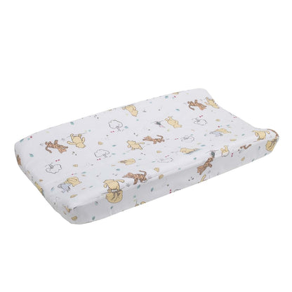 Disney Classic Pooh Quilted Changing Pad Cover - Ivory/Butter/Aqua/Orange
