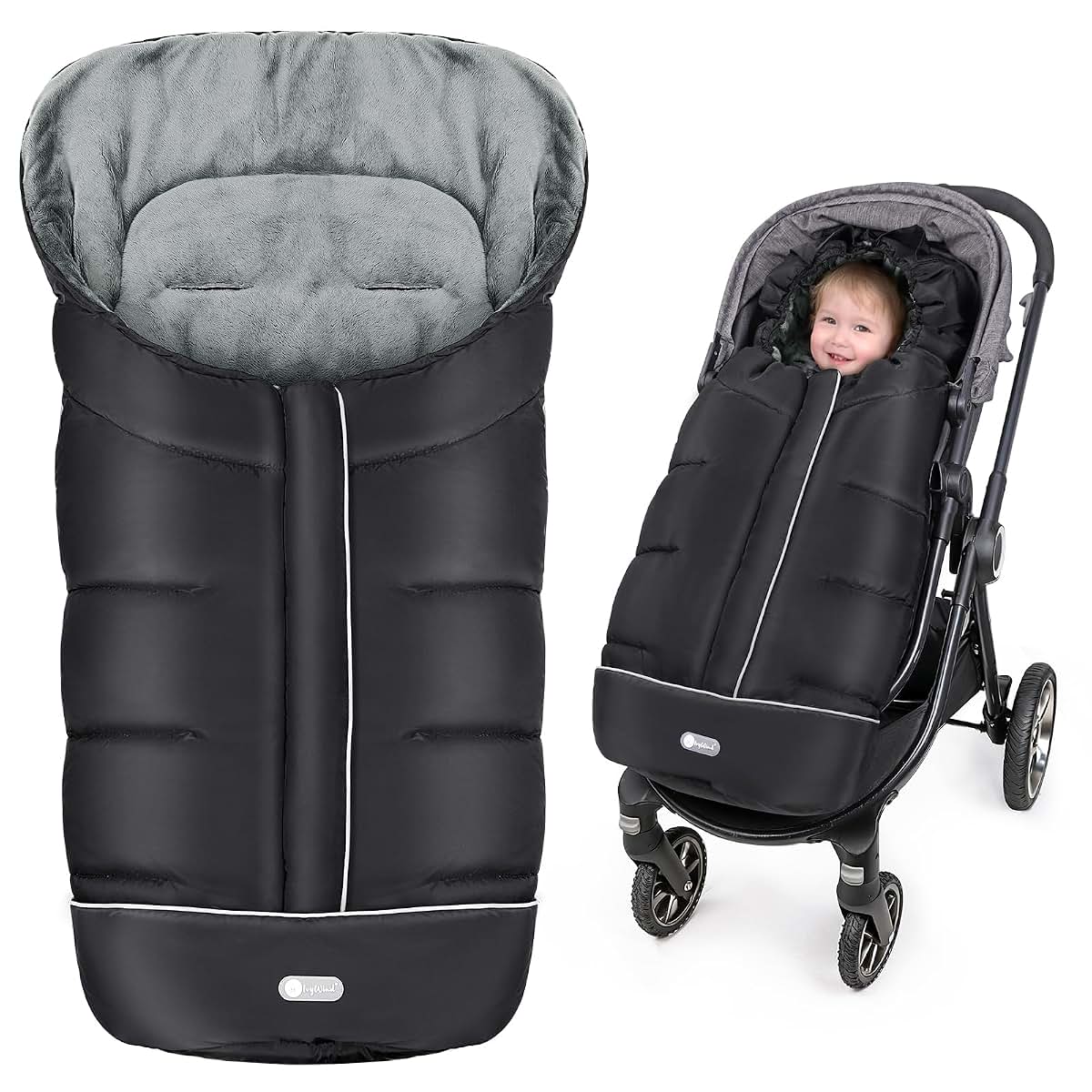 BabyOneStop Stroller Footmuff Universal Baby Bunting Bag with Reflective Strips and Machine Washable Design