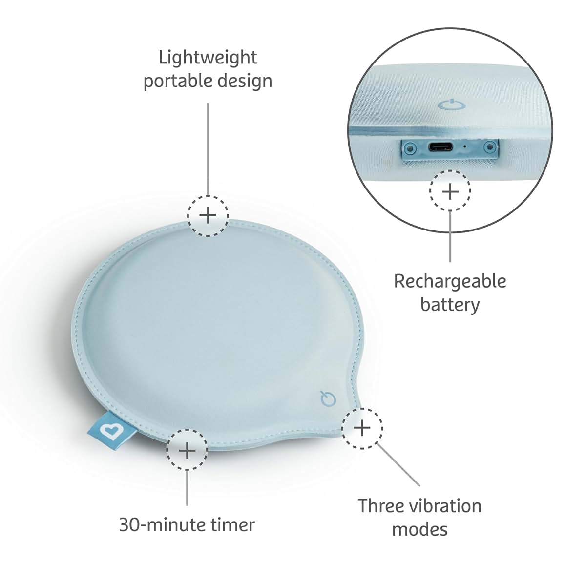 Munchkin Lulla-Vibe Vibrating Pad Baby Sleep Soother, Light Blue