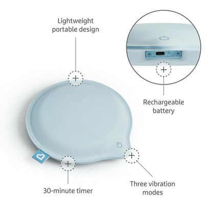 Munchkin Lulla-Vibe Vibrating Pad Baby Sleep Soother, Light Blue