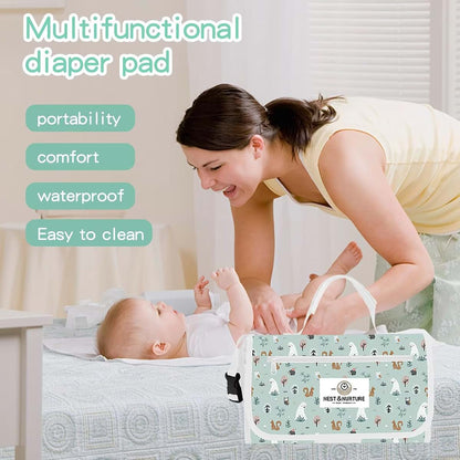 Nest&Nurture Portable Baby Changing Pad, Waterproof Foldable Diaper Changing Mat with Storage Pockets, Travel Changing (photo 4)