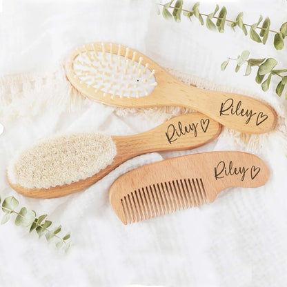 Zymech Personalized Baby Brush And Comb Set With Custom Name