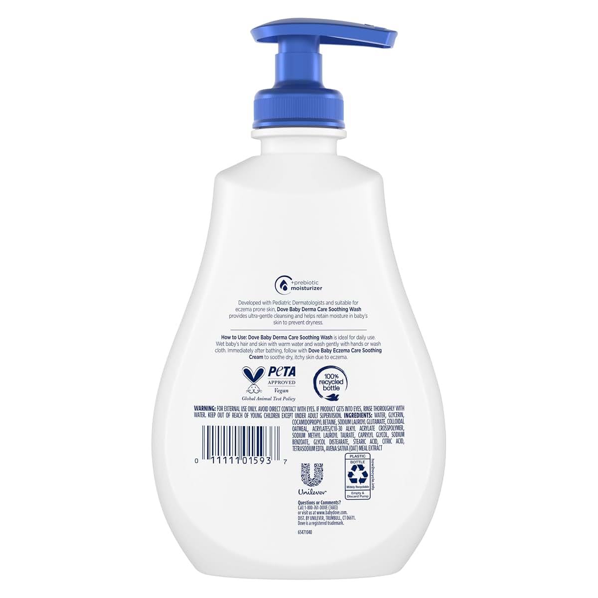 Baby Dove Derma Care Soothing Wash 13 oz with Colloidal Oatmeal