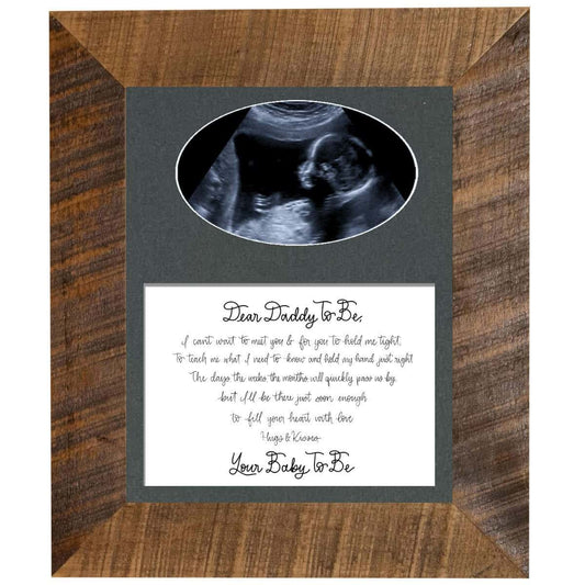 Rustic Red Door Co. Daddy To Be Picture Frame with Mat - 8x10 Baby Ultrasound Picture Frame – Dear Daddy To Be New