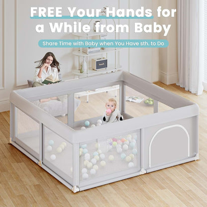 Hiaksedt Baby Playpen 50x50 Inch Indoor Outdoor Safety Yard