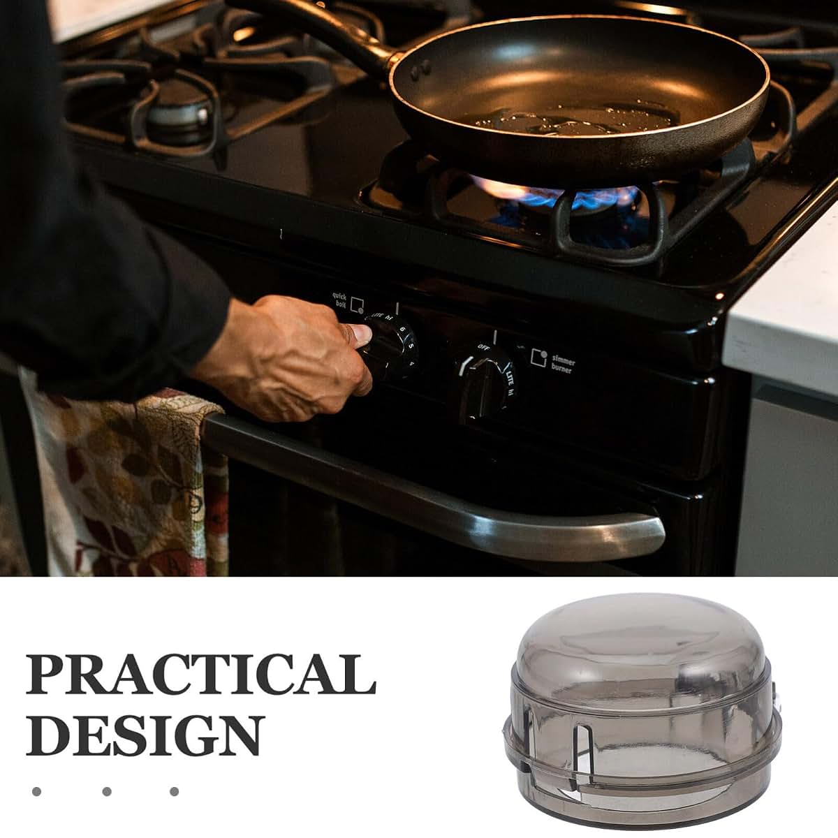 Homoyoyo 12-Pack Stove Knob Safety Covers, Black Plastic Guard for Gas Stoves