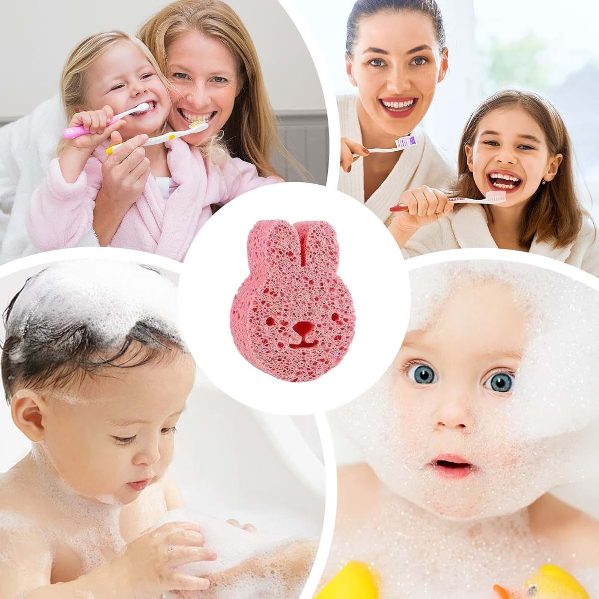 GLANSI Bath Sponge for Kids Body Scrubber, Dead Skin Remover, Deep Cleansing (photo 4)