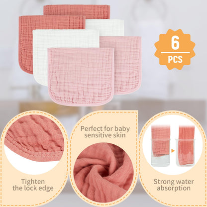 Migiol Muslin Burp Cloths 6-Pack